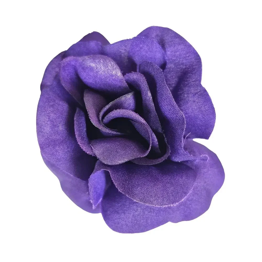 100 Purple Silk Rose Heads Stemless Wedding Floral Craft Wreaths DIY 2.5in